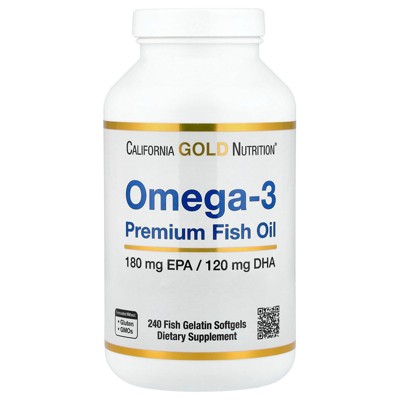 Omega-3 Premium Fish Oil by California Gold Nutrition, Concentrated Formula with EPA & DHA, Support for Optimal Lipid Profile & Immune System, Gluten