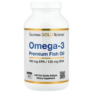 Omega-3 Premium Fish Oil by California Gold Nutrition, Concentrated Formula with EPA & DHA, Support for Optimal Lipid Profile & Immune System, Gluten - 1 of 4