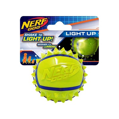 NERF TPR Spike LED Ball Dog Toy - Green/Blue - 2.5"