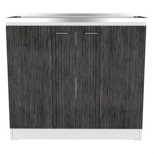 LunaLulinlk Kitchen utility sink with storage, smoked oak - 1 of 4