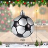 Christmas Tree Ornaments, Christmas Decorations 24Pcs - 3.15 Inch Sports Football Xmas Ball Set, Glitter Shatterproof Tree Decor - 3 of 4