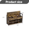 NicBex Shoe Rack Bench Shoe Storage Organizer with Lift Top Storage Box 2 Tier Industrial Shoe Rack Shoe Cabinet for Entryway - 2 of 4