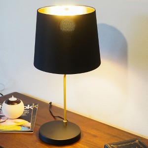 KTMBDW Bedside Lamp for Bedroom, 3-Way Dimmable Farmhouse Table Lamps for Nightstand with Fabric Shade, Desk Lamp for Kids Reading, Home Office, Black - 1 of 4