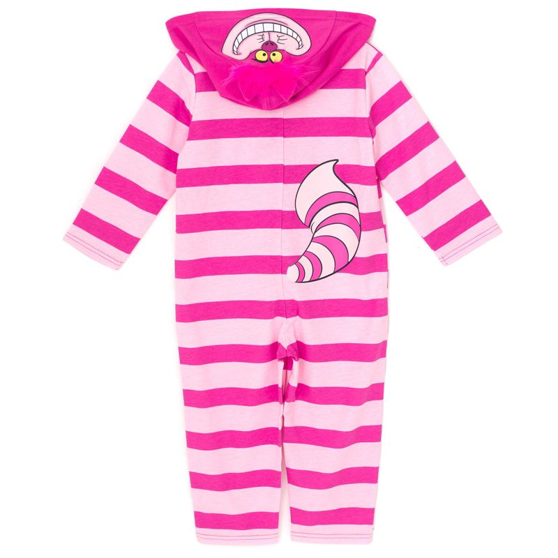 Disney Alice in Wonderland Cheshire Cat Zip Up Coverall Tail Infant to Big Kid, 3 of 6