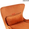 2-in-1 Pet Friendly Accent Chair, Velvet Lounge Chair with Pet Bed, Leisure Single Sofa Chair Wing Back Armchair - ModernLuxe - 4 of 4
