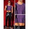 INSPIRE CHIC Men's Sleeveless Round Neck Party Mesh Sheer Crop Tank Top - 4 of 4