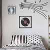 American Art Decor 15.75"x15.75" Framed Vinyl Wall Clock: Vintage Style, Music Theme, Hardwood Frame, Dry Dust Care - 3 of 4