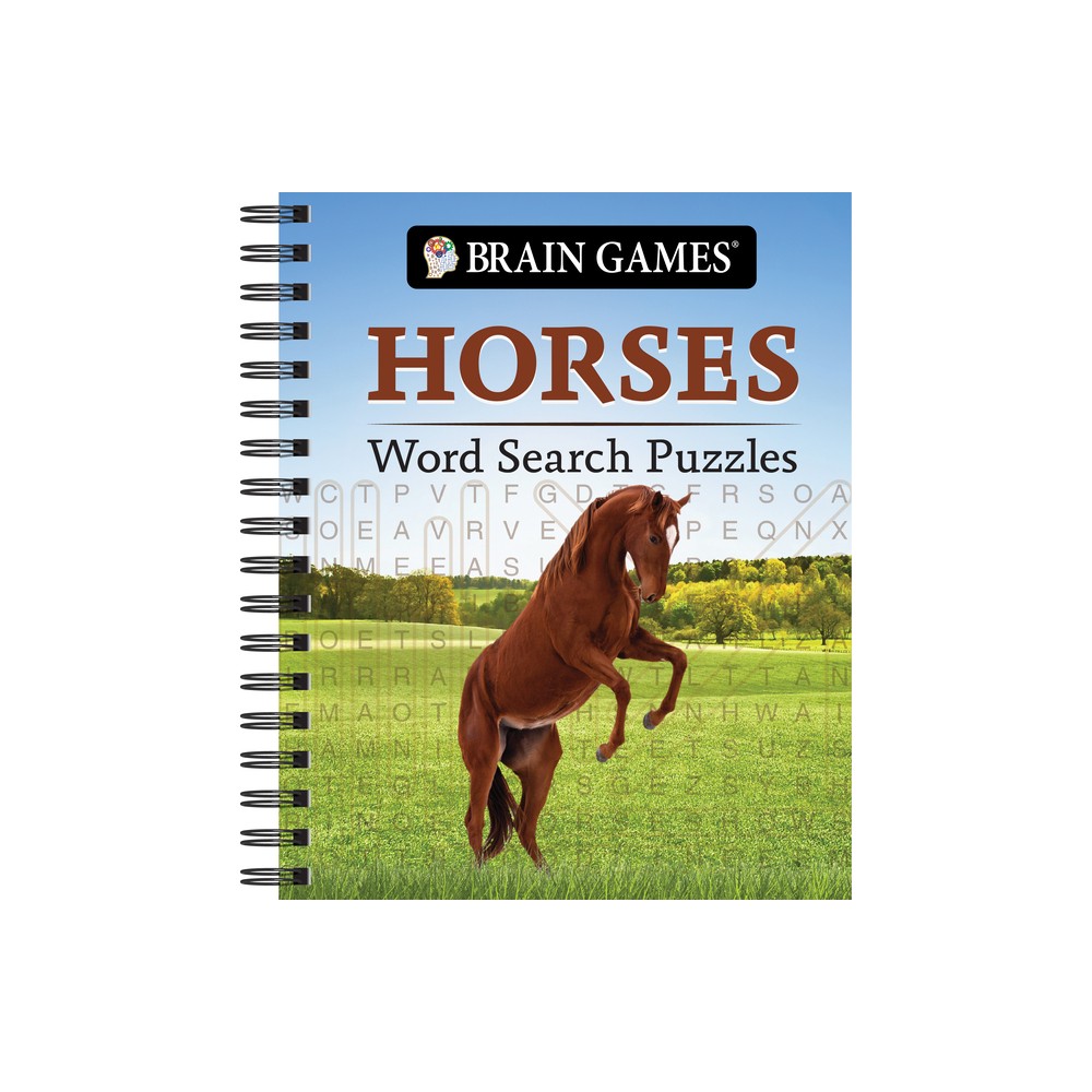 Brain Games - Horses Word Search Puzzles - by Publications International Ltd & Brain Games (Spiral Bound)