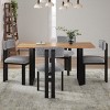 Armless Upholstered Dining Chairs Set of 2 with Metal Legs,Modern Fabric Accent Chairs for Kitchen-Baofuwish - 2 of 4