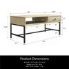 FONTOI End Table Modern Brookville Coffee Table with Drawer and Open Shelf for Living Room and Lounge Areas, Walnut, 17.72"*16.73"*19.69" - 4 of 4
