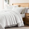 White King Size Quilt Bedding Set, Lightweight Soft Coverlet, 3 Pieces, 104x90 Inches - 4 of 4