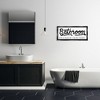 Stupell Industries Seat Yourself Bathroom Sign Floating Frame Canvas Art, Black, 31" x 14" - 3 of 4