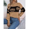 Coolmee Halloween Sweaters for Women Funny Long Sleeve Knitted Pullover Sweater Crew Neck Shirts Fall Outfits - 2 of 4