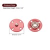 Unique Bargains Alloy Invisible Durable High Hardness Buckle Fasteners Press Studs Buttons 5 Pcs - 2 of 4