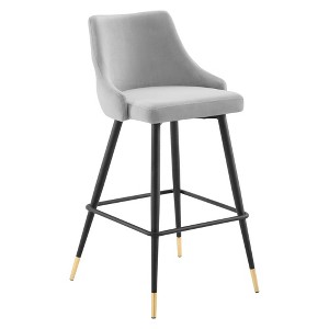 Modway Adorn Performance Velvet Bar Stool - Performance Velvet Polyester Upholstery , plywood+frame+foam,12mmT plywood +50mmT foam w denisty 40kg/cm - 1 of 4