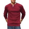 COOFANDY Men's Knit Henley Sweater Long Sleeve Button Down Fall Sweaters and Pullovers - 4 of 4