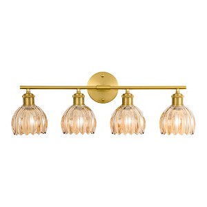 DAKAFUL Vintage Bathroom Vanity Light,with Textured Glass Shades,Vanity Fixture,Wall Sconce for Bathroom Mirror/Bedroom/Hallway - 1 of 4