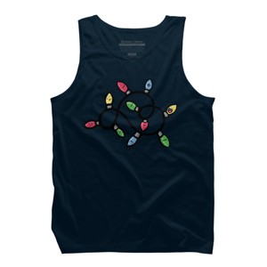 Men's Design By Humans Christmas Lights By emcgaughey Tank Top - 1 of 3