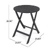 VYNXARIA Bistro set, 2 Chairs and 1 Table,Gray - 3 of 4