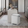 Orieon Dual Compartment Stainless Steel Trash Can with Soft-Close Lids, 5.3 Gallon ×2 Recycling & Waste Sorting Bin. - 3 of 4