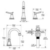 Widespread Two Handle Bathroom Sink Faucet Hole Swivel Spout Pop Up Drain cUPC Hoses - 2 of 3