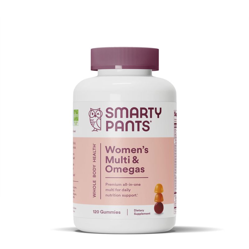 SmartyPants Women's Multi & Omega 3 Fish Oil Gummy Vitamins with D3, C & B12, 4 of 20