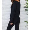 Women's Distressed V-neck Cotton Long Sleeve Top - Milio Milano - 2 of 3