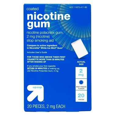 Coated Nicotine 2mg Gum Stop Smoking Aid - Mint Freeze - up & up™