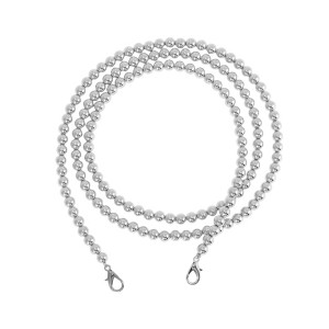 Unique Bargains Faux Pearl Handbag Strap Silver Tone 1 Pc - 1 of 4