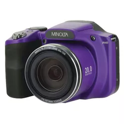Minolta MN35Z-P 20.0-Megapixel 1080p Full HD Wi-Fi MN35Z Bridge Camera with 35x Zoom (Purple)