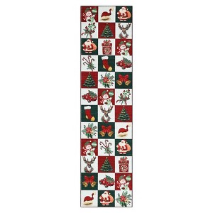 Christmas Runner Rug,2x8 Xmas Style Washable Non Slip Runner,Soft Low Pile Non Shedding Floor Holiday Decor Runners for Kitchen - 1 of 4