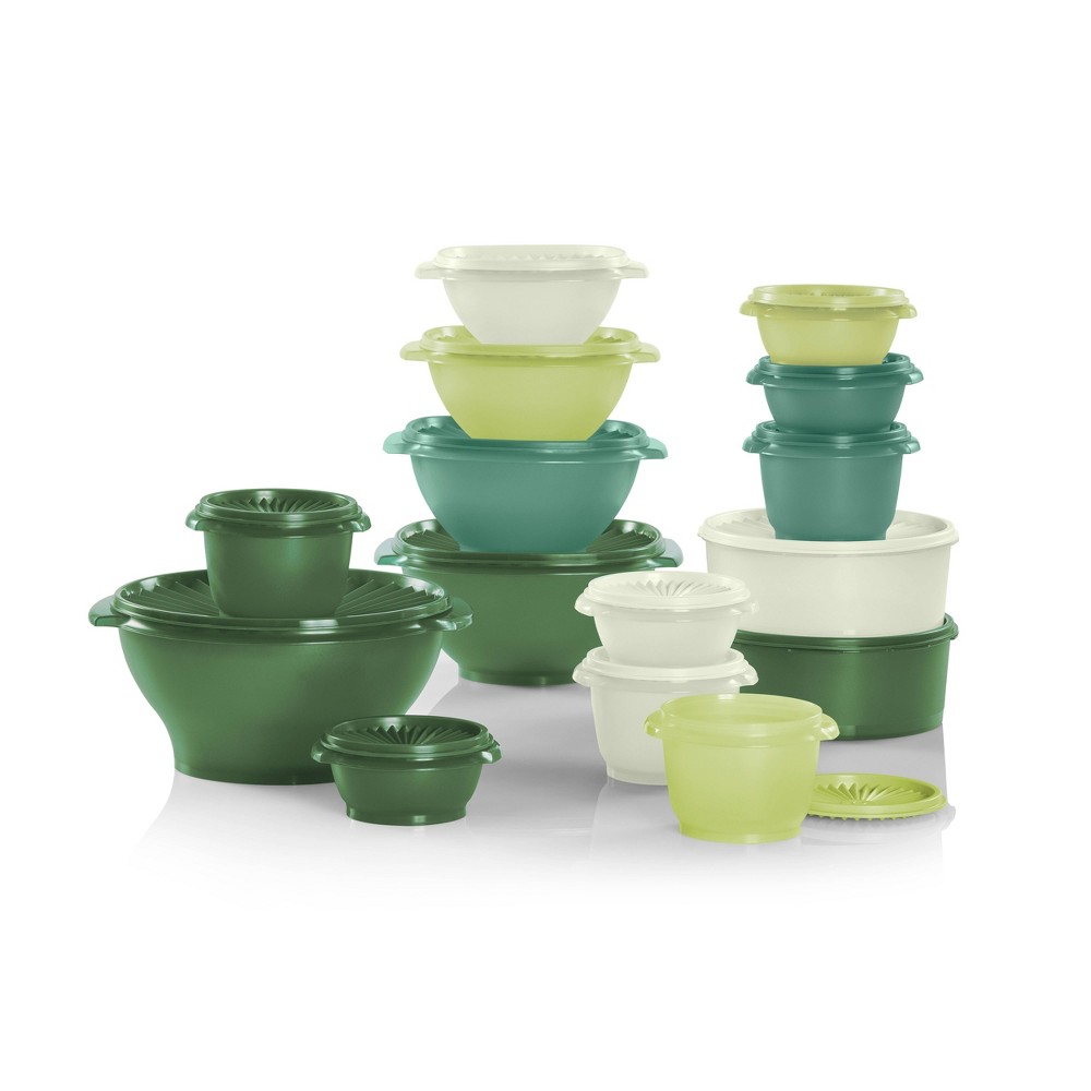 Photos - Food Container Tupperware 30pc  Heritage Food Storage Container Set Green (set of 15)