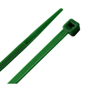 Home Plus 8 in. L Green Cable Tie 100 pk