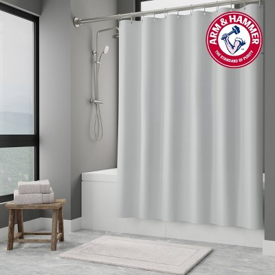 Arm & Hammer 70"x72" Waterproof Fabric Shower Curtain Liner