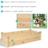 Sunnydaze Outdoor Rectangular Wood Raised Garden Bed for Flower, Vegetable, and Herb Gardening - 24" W x 48.25" L x 12.25" H - Brown - image 2 of 4