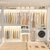 Aheaplus 96'' Wall-mounted Closet Organizer System with Shelving Towers and Hanging Rods - image 4 of 4