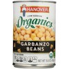 Hanover Organic Garbanzo Beans Low Sodium - Case of 12 - 15.5 OZ - 2 of 2