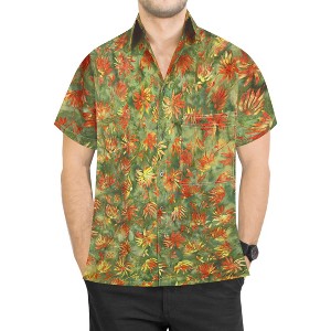 LA LEELA Men's Hawaiian Trendy Beach Summer Vacation Shirts Casual Collared Short Sleeve Shirts Button Down Shirt Men - 1 of 4
