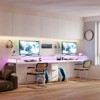 U Shaped Gaming Desk, 79" Reversible l Shaped Desk with Power Outlets,  Lights, Monitor Stand & Storage Shelves - 3 of 4