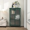 Metal Display Cabinet,Storage Cabinet With Two Glass Doors,Sideboard Cabinet,Display Cabinet For Dining Room,Living Room-Cuddlewood - 2 of 4