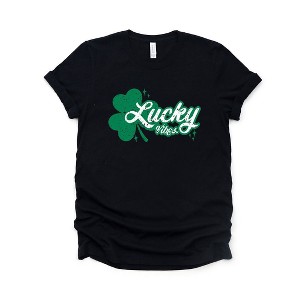Simply Sage Market Women's Lucky Vibes Clover Short Sleeve Graphic Tee - 1 of 4