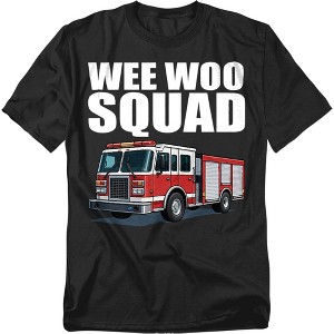 Men's Wee Woo Squad Funny Firefighter T-Shirt - 1 of 4