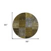 Brown Gold And Taupe Patchwork Washable Indoor Outdoor Area Rug - 3 of 4