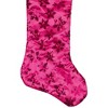 Northlight 20.5" Pink Sequin Snowflake Christmas Stocking with Faux Fur Cuff - 4 of 4