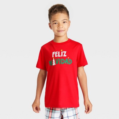 Kids' Holiday 'Feliz Navidad' Matching Family Pajama T-Shirt - Wondershop™ Red 4