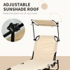 TiramisuBest Folding Chaise Lounge Pool Chairs with Pillow, Reclining Back, Steel Frame & Mesh for Beach, Yard, Patio – Blue - 4 of 4