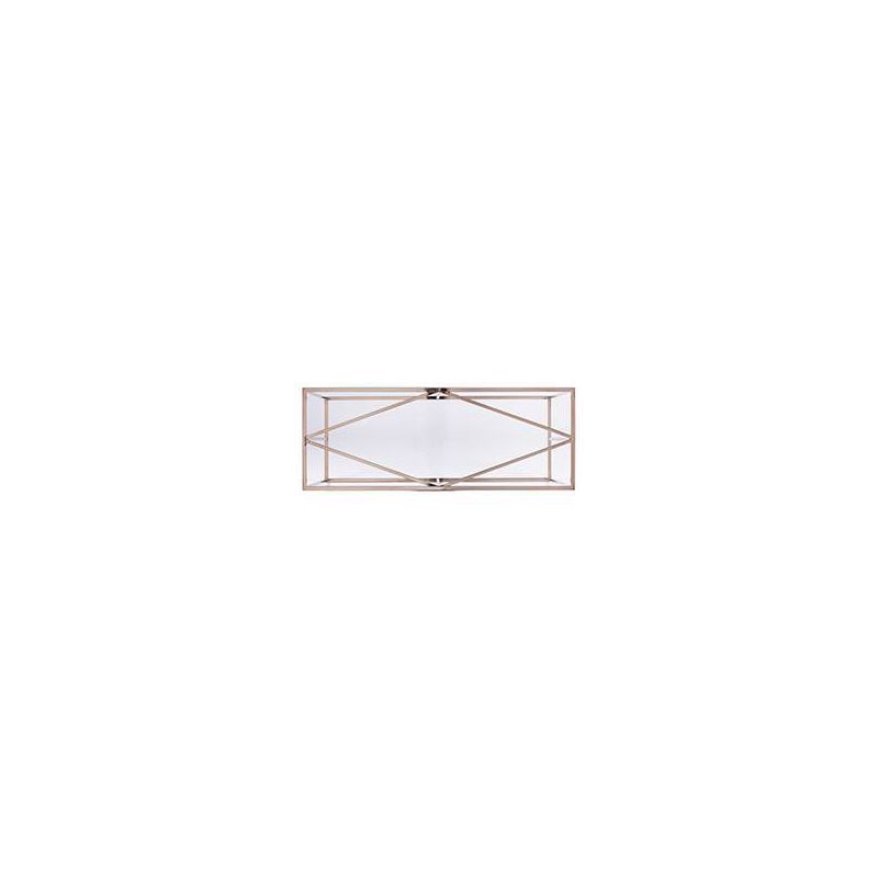 Nicholas Contemporary Glass Top Console Table Champagne - Aiden Lane, 5 of 8