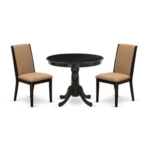3-Piece Wirebrushed Black Solid Wood Top - Dining Room Set - Seats 4 - 1 of 4