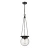 Calhoun 1-Light Lantern Pendant - Mid-Century Modern Chic with Milk Glass Globe - 2 of 4