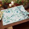 Seasons Greetings Holiday Fabric Napkins, Set of 4 - Blue - 17x17 - Elrene Home Fashions - 2 of 3